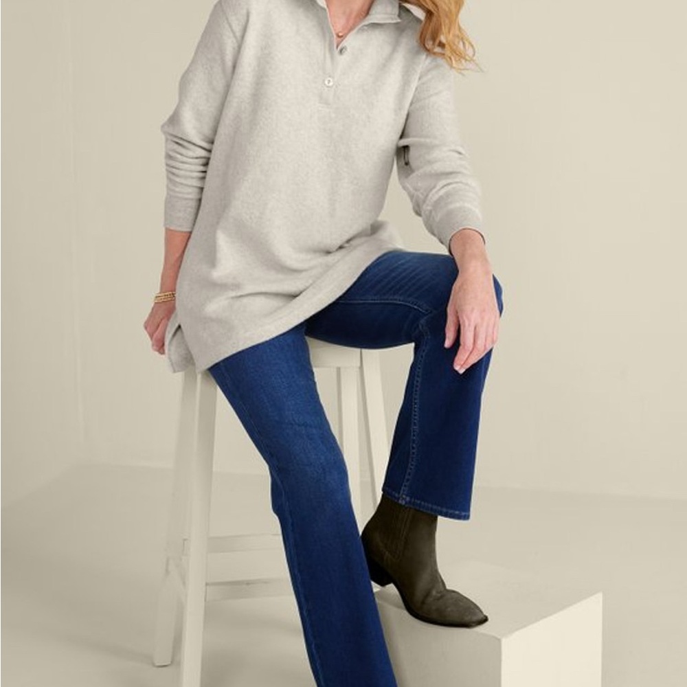 Soft Surroundings Gray Cuddle Pullover